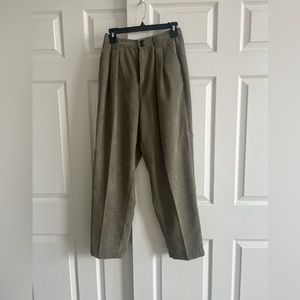 Madewell Corduroy High Waisted Tapered Pants - Olive Green